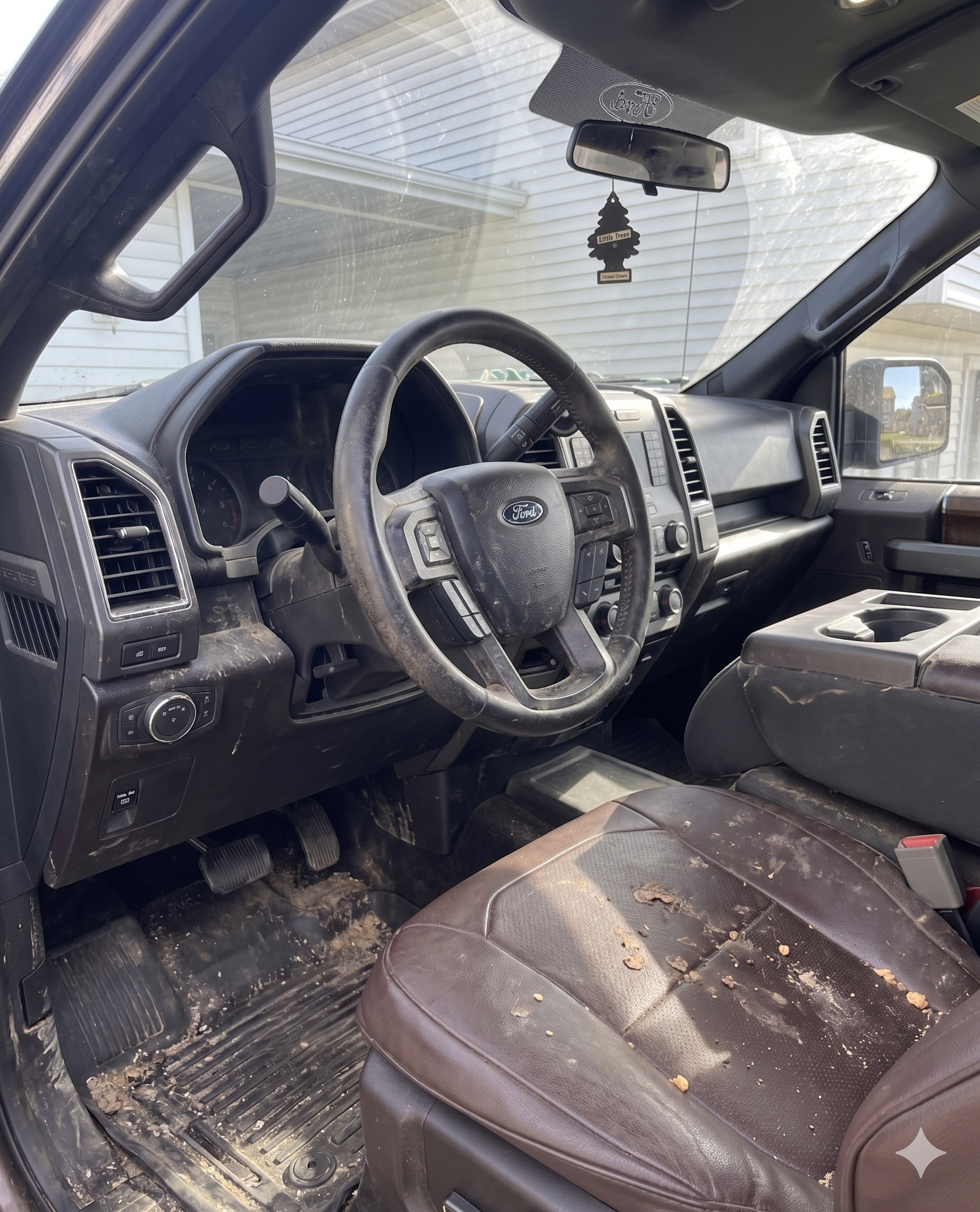 Vehicle before professional mobile detailing in Madison, WI